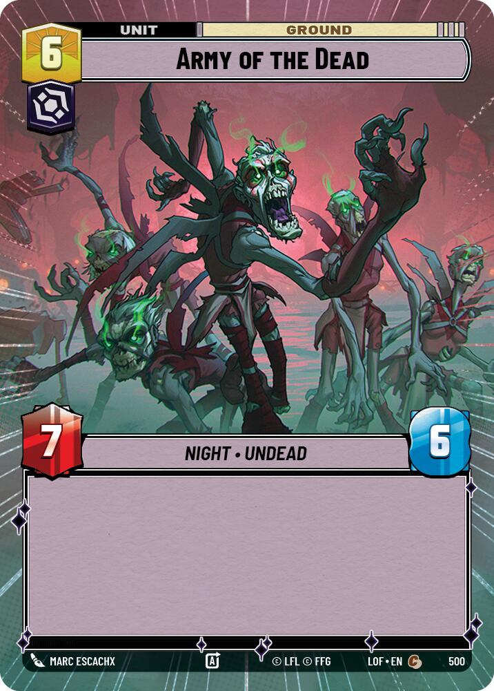Army of the Dead (500) (Hyperspace) (500) [Legends of the Force] | Cards and Coasters CA