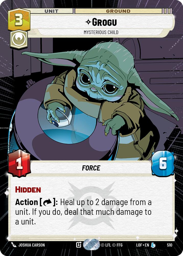 Grogu - Mysterious Child (510) (Hyperspace) (510) [Legends of the Force] | Cards and Coasters CA