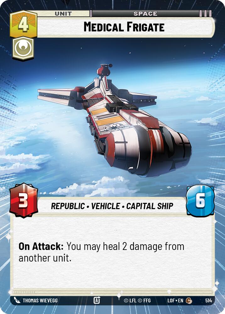 Medical Frigate (514) (Hyperspace) (514) [Legends of the Force] | Cards and Coasters CA