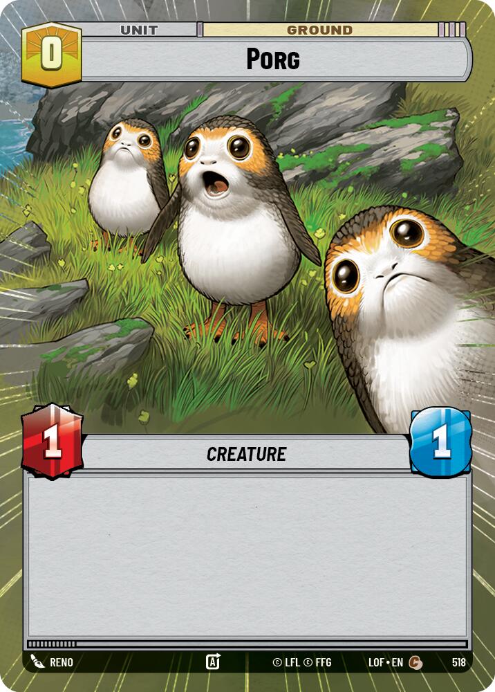 Porg (518) (Hyperspace) (518) [Legends of the Force] | Cards and Coasters CA