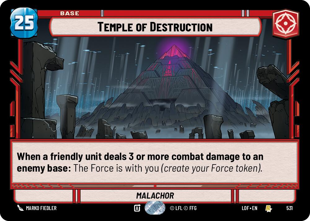 Temple of Destruction (531) (Foil) (531) [Legends of the Force] | Cards and Coasters CA