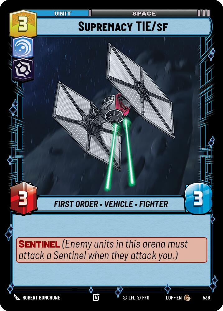 Supremacy TIE/sf (536) (Foil) (536) [Legends of the Force] | Cards and Coasters CA