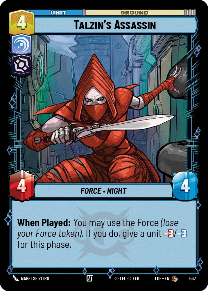 Talzin's Assassin (537) (Foil) (537) [Legends of the Force] | Cards and Coasters CA