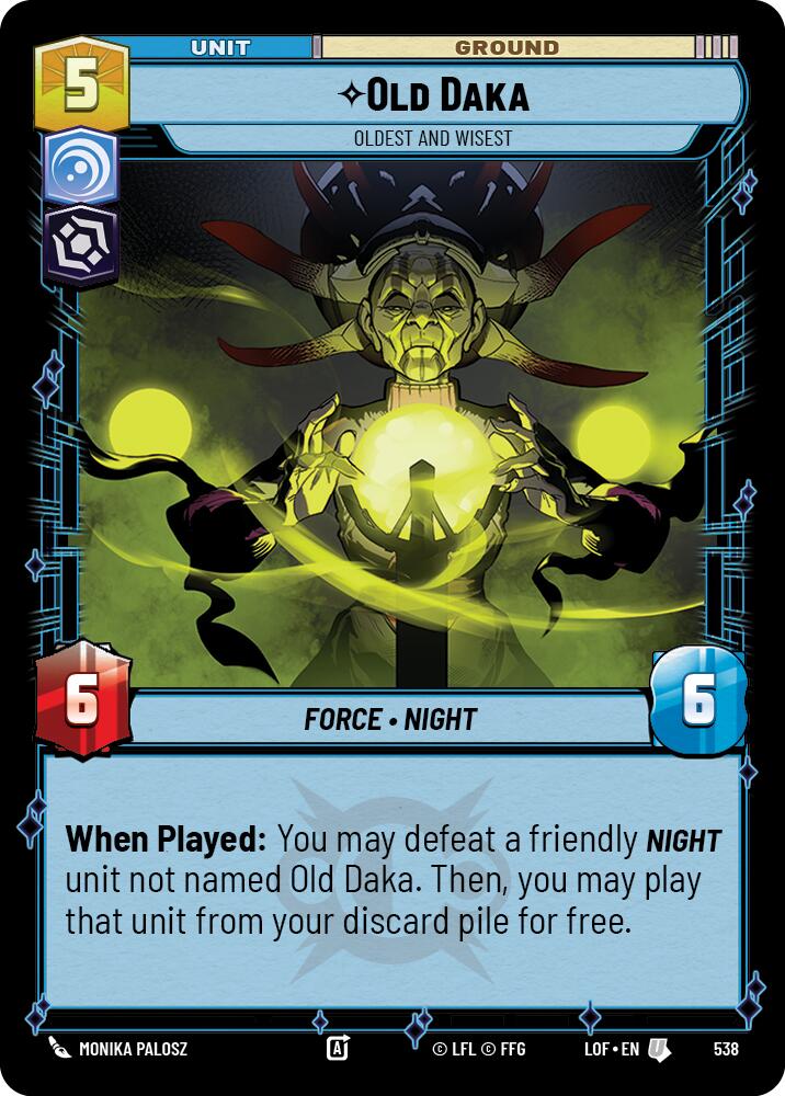 Old Daka - Oldest and Wisest (538) (Foil) (538) [Legends of the Force] | Cards and Coasters CA