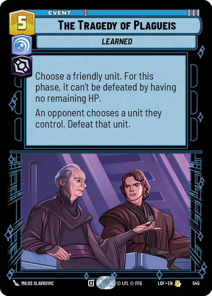 The Tragedy of Plagueis (545) (Foil) (545) [Legends of the Force] | Cards and Coasters CA
