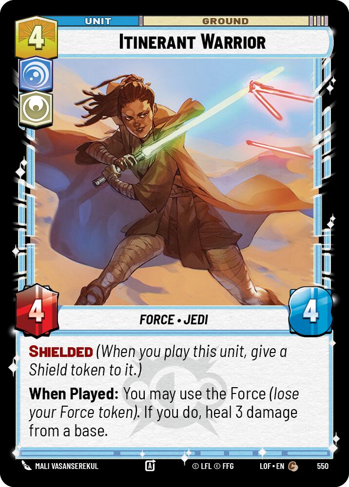 Itinerant Warrior (550) (Foil) (550) [Legends of the Force] | Cards and Coasters CA