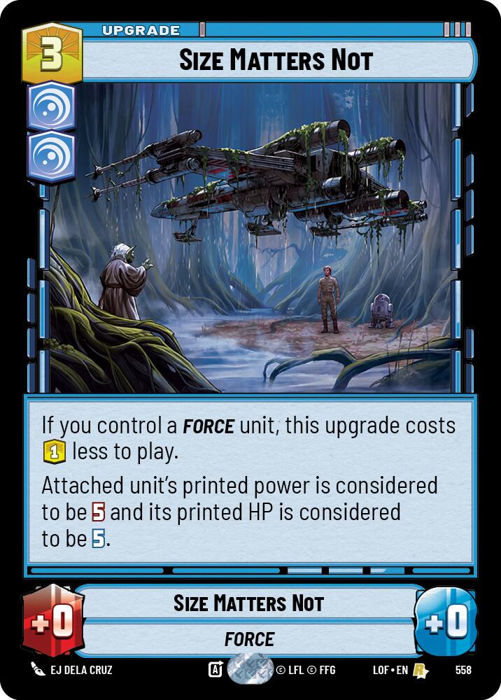 Size Matters Not (558) (Foil) (558) [Legends of the Force] | Cards and Coasters CA