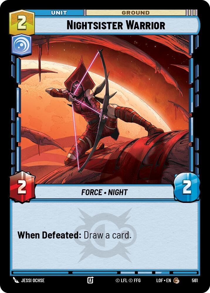 Nightsister Warrior (561) (Foil) (561) [Legends of the Force] | Cards and Coasters CA