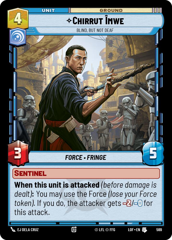 Chirrut Imwe - Blind, but not Deaf (569) (Foil) (569) [Legends of the Force] | Cards and Coasters CA