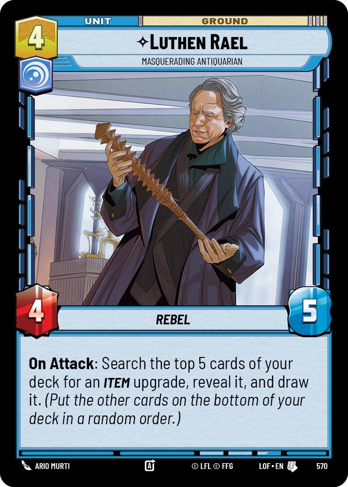Luthen Rael - Masquerading Antiquarian (570) (Foil) (570) [Legends of the Force] | Cards and Coasters CA