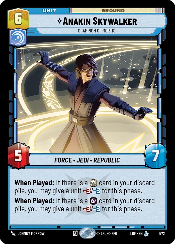 Anakin Skywalker - Champion of Mortis (572) (Foil) (572) [Legends of the Force] | Cards and Coasters CA