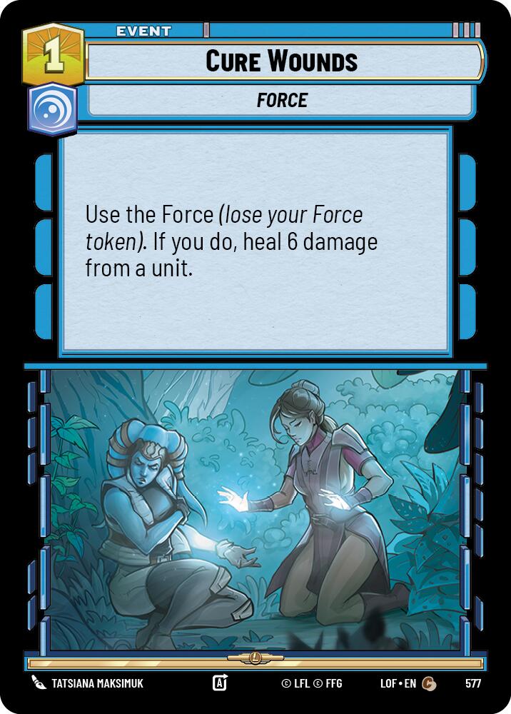 Cure Wounds (577) (Foil) (577) [Legends of the Force] | Cards and Coasters CA