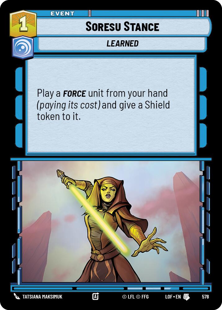 Soresu Stance (578) (Foil) (578) [Legends of the Force] | Cards and Coasters CA