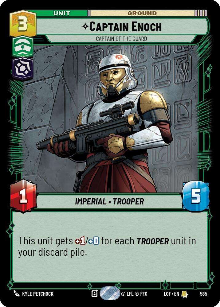 Captain Enoch - Captain of the Guard (585) (Foil) (585) [Legends of the Force] | Cards and Coasters CA
