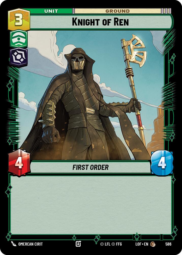 Knight of Ren (586) (Foil) (586) [Legends of the Force] | Cards and Coasters CA
