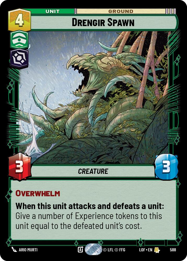 Drengir Spawn (588) (Foil) (588) [Legends of the Force] | Cards and Coasters CA
