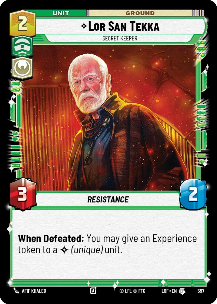 Lor San Tekka - Secret Keeper (597) (Foil) (597) [Legends of the Force] | Cards and Coasters CA