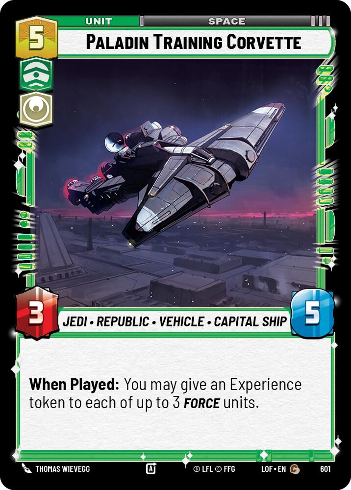 Paladin Training Corvette (601) (Foil) (601) [Legends of the Force] | Cards and Coasters CA