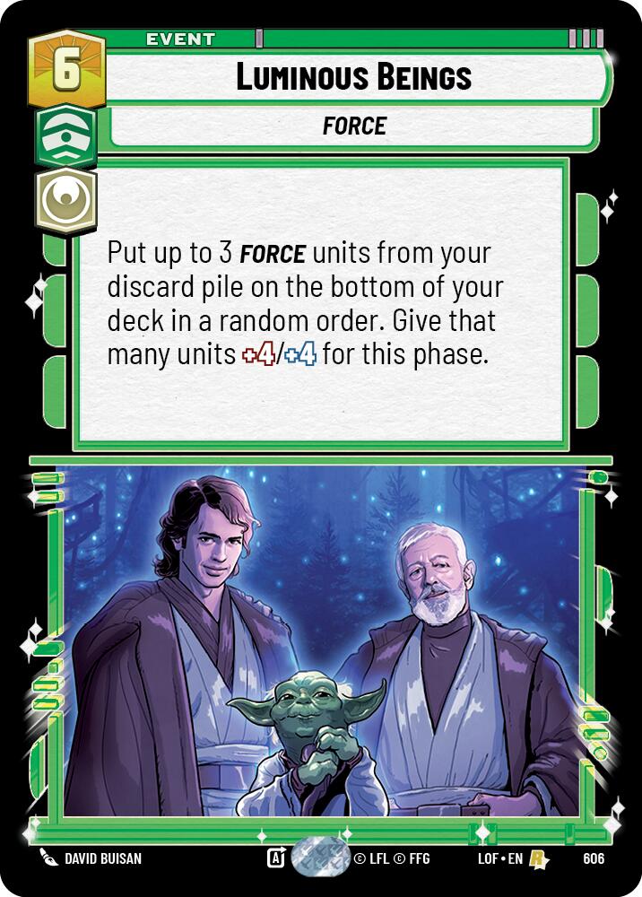 Luminous Beings (606) (Foil) (606) [Legends of the Force] | Cards and Coasters CA