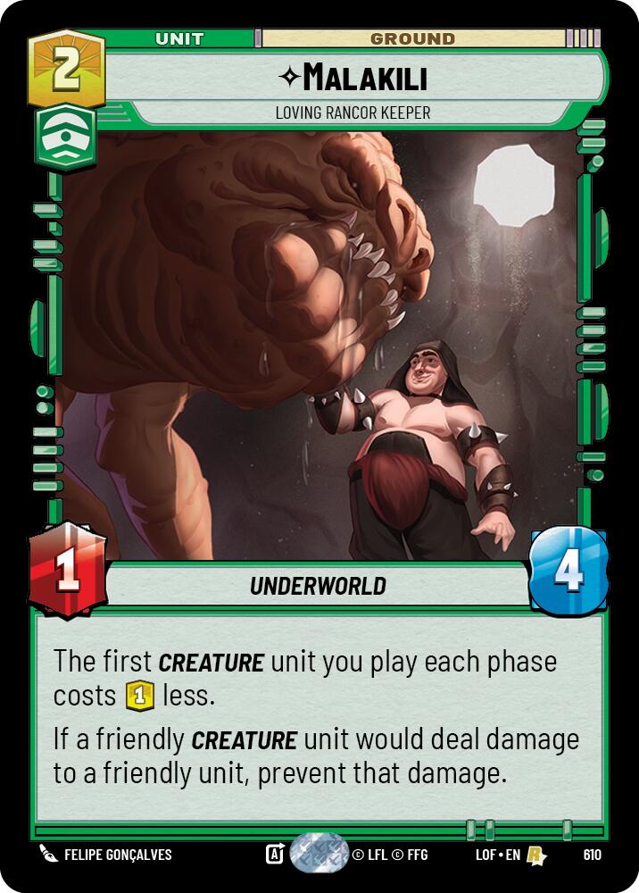 Malakili - Loving Rancor Keeper (610) (Foil) (610) [Legends of the Force] | Cards and Coasters CA