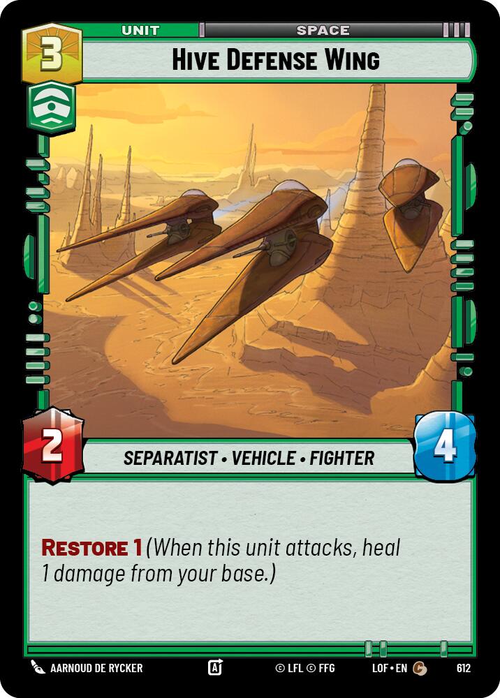 Hive Defense Wing (612) (Foil) (612) [Legends of the Force] | Cards and Coasters CA