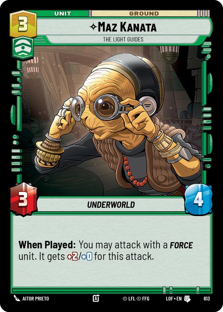 Maz Kanata - The Light Guides (613) (Foil) (613) [Legends of the Force] | Cards and Coasters CA