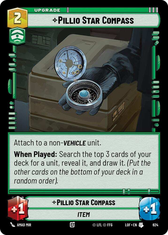 Pillio Star Compass (624) (Foil) (624) [Legends of the Force] | Cards and Coasters CA