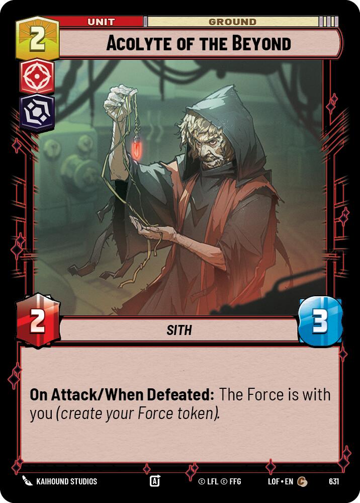 Acolyte of the Beyond (631) (Foil) (631) [Legends of the Force] | Cards and Coasters CA