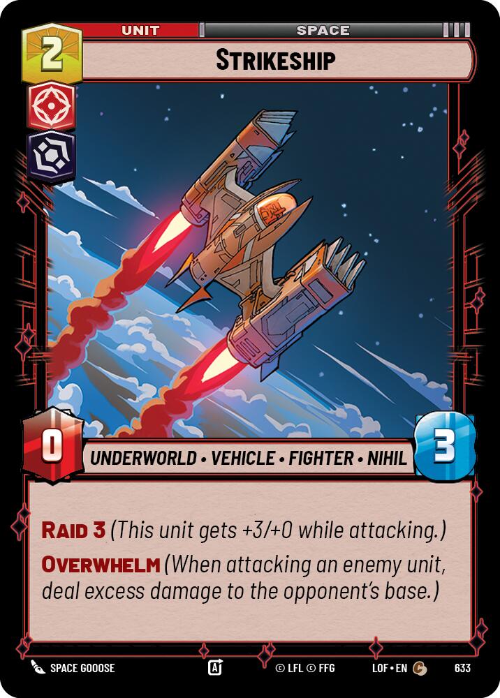 Strikeship (633) (Foil) (633) [Legends of the Force] | Cards and Coasters CA