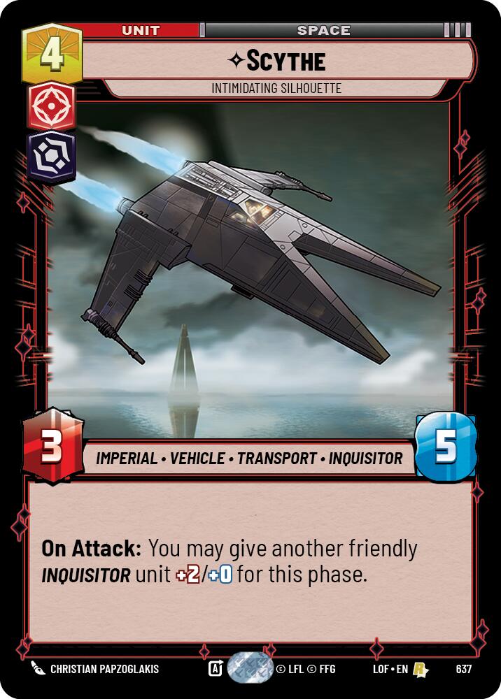 Scythe - Intimidating Silhouette (637) (Foil) (637) [Legends of the Force] | Cards and Coasters CA