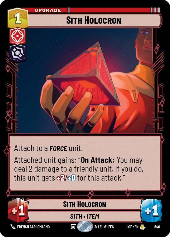 Sith Holocron (640) (Foil) (640) [Legends of the Force] | Cards and Coasters CA