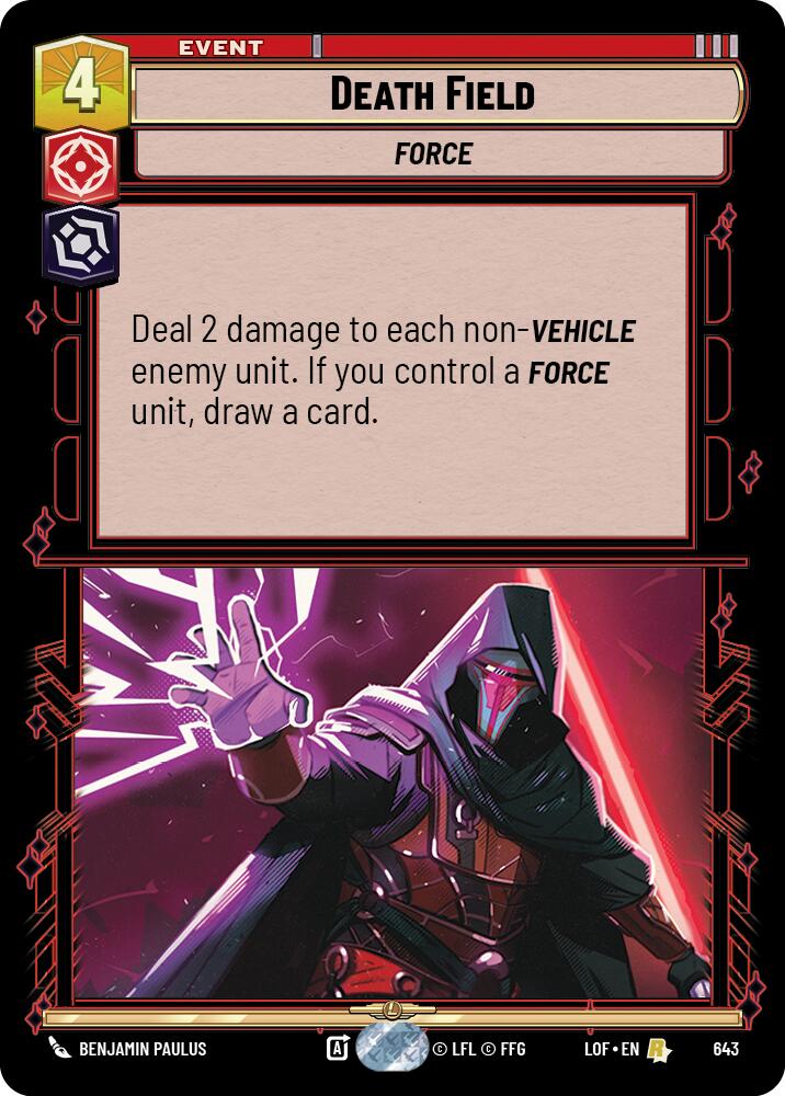 Death Field (643) (Foil) (643) [Legends of the Force] | Cards and Coasters CA