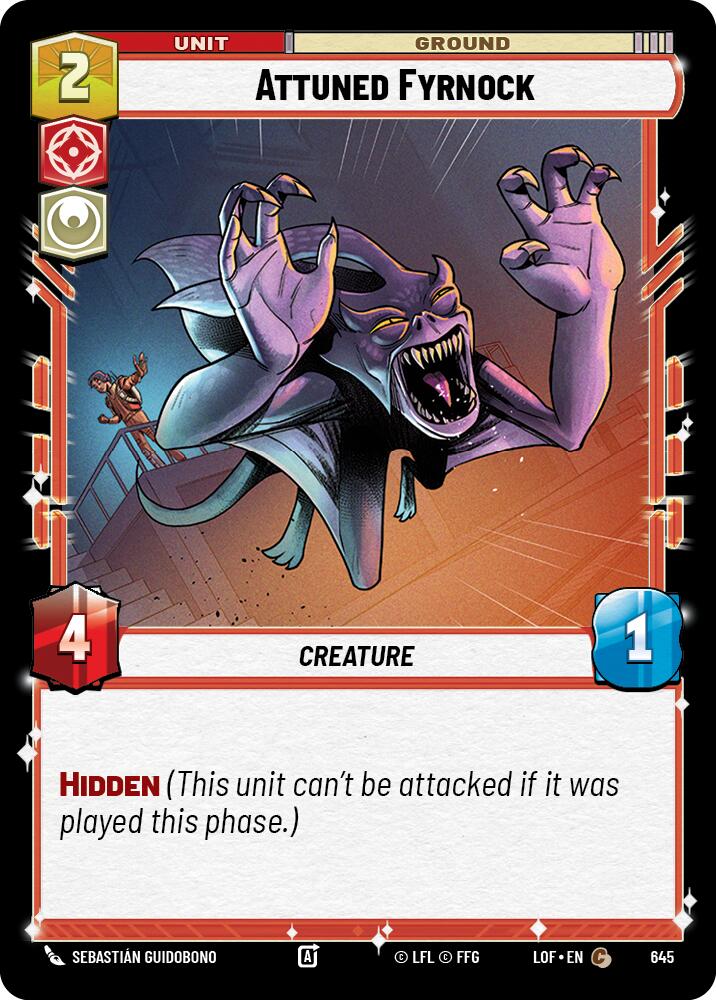 Attuned Fyrnock (645) (Foil) (645) [Legends of the Force] | Cards and Coasters CA