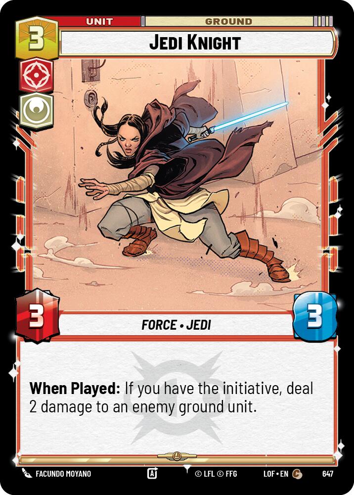 Jedi Knight (647) (Foil) (647) [Legends of the Force] | Cards and Coasters CA