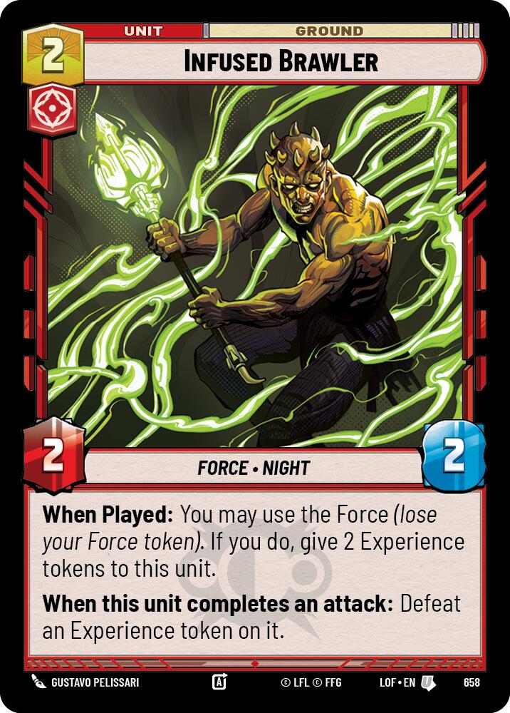 Infused Brawler (658) (Foil) (658) [Legends of the Force] | Cards and Coasters CA