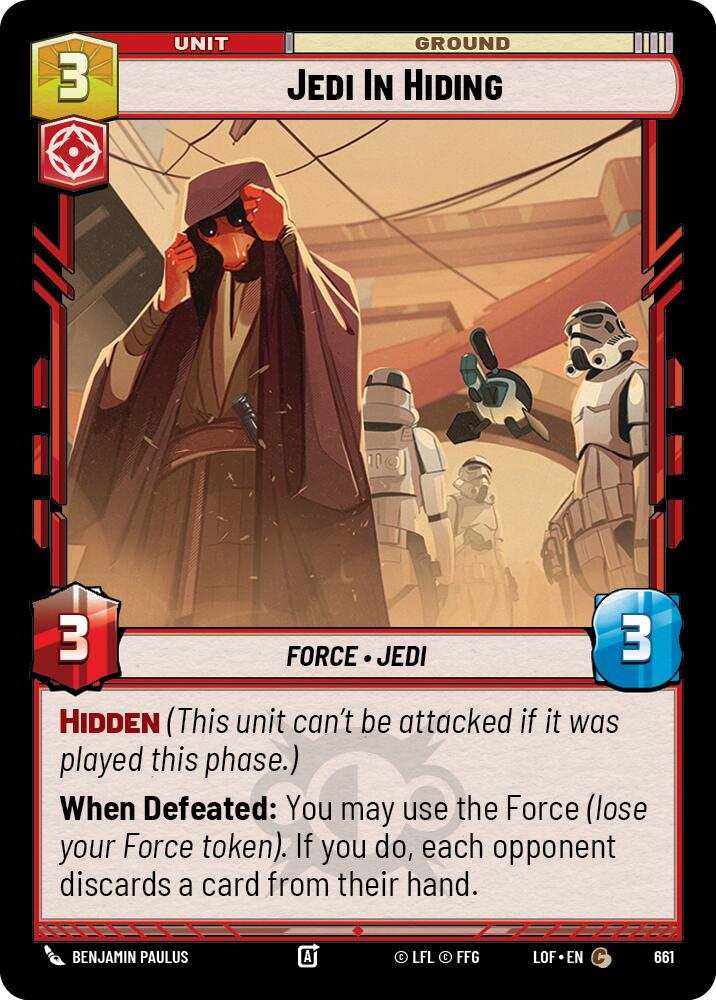Jedi In Hiding (661) (Foil) (661) [Legends of the Force] | Cards and Coasters CA