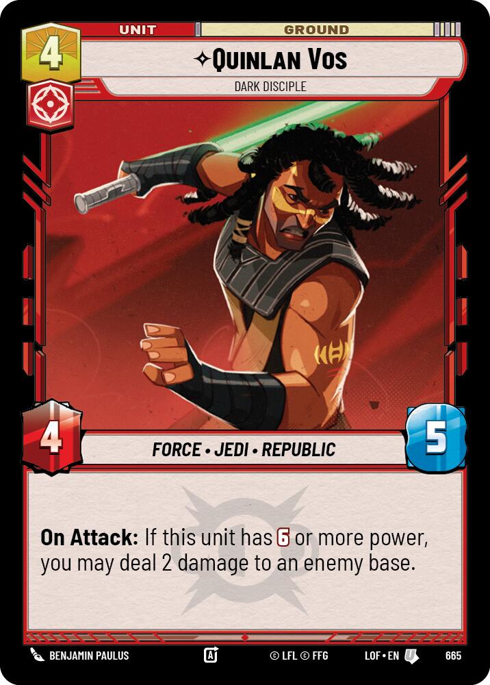 Quinlan Vos - Dark Disciple (665) (Foil) (665) [Legends of the Force] | Cards and Coasters CA
