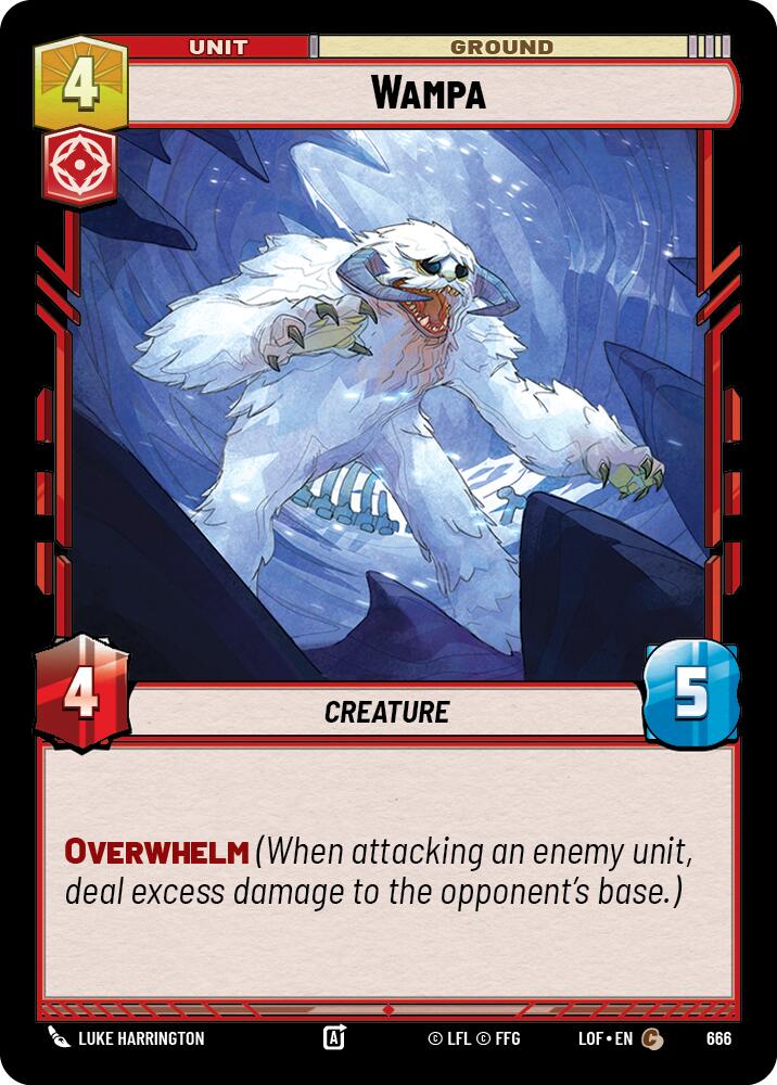 Wampa (666) (Foil) (666) [Legends of the Force] | Cards and Coasters CA