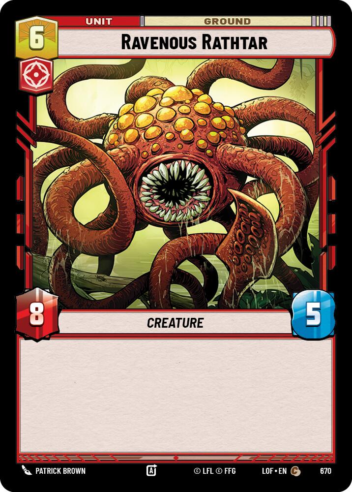 Ravenous Rathtar (670) (Foil) (670) [Legends of the Force] | Cards and Coasters CA