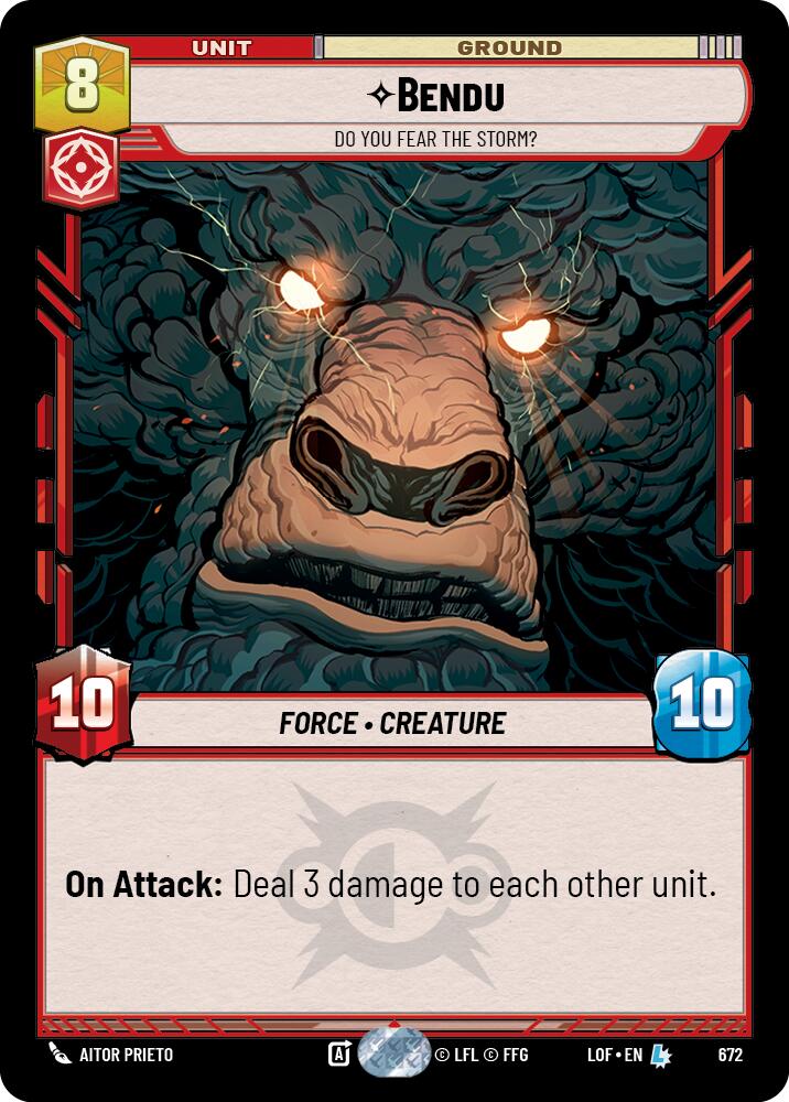 Bendu - Do You Fear the Storm? (672) (Foil) (672) [Legends of the Force] | Cards and Coasters CA