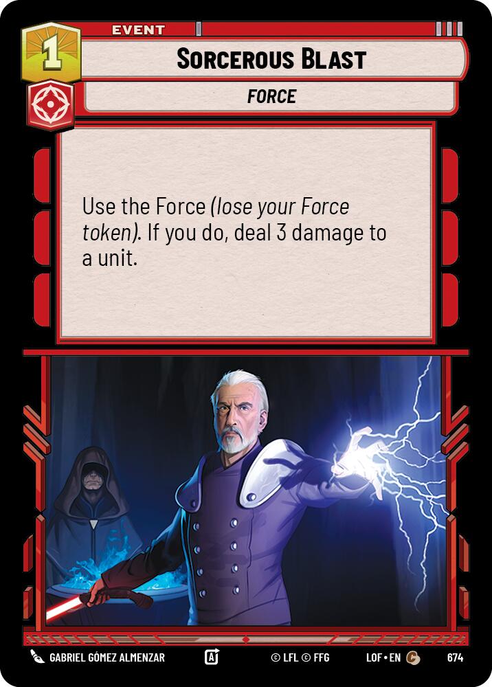 Sorcerous Blast (674) (Foil) (674) [Legends of the Force] | Cards and Coasters CA