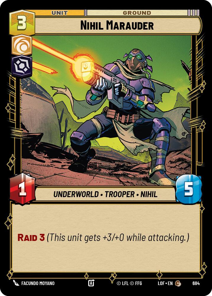 Nihil Marauder (684) (Foil) (684) [Legends of the Force] | Cards and Coasters CA