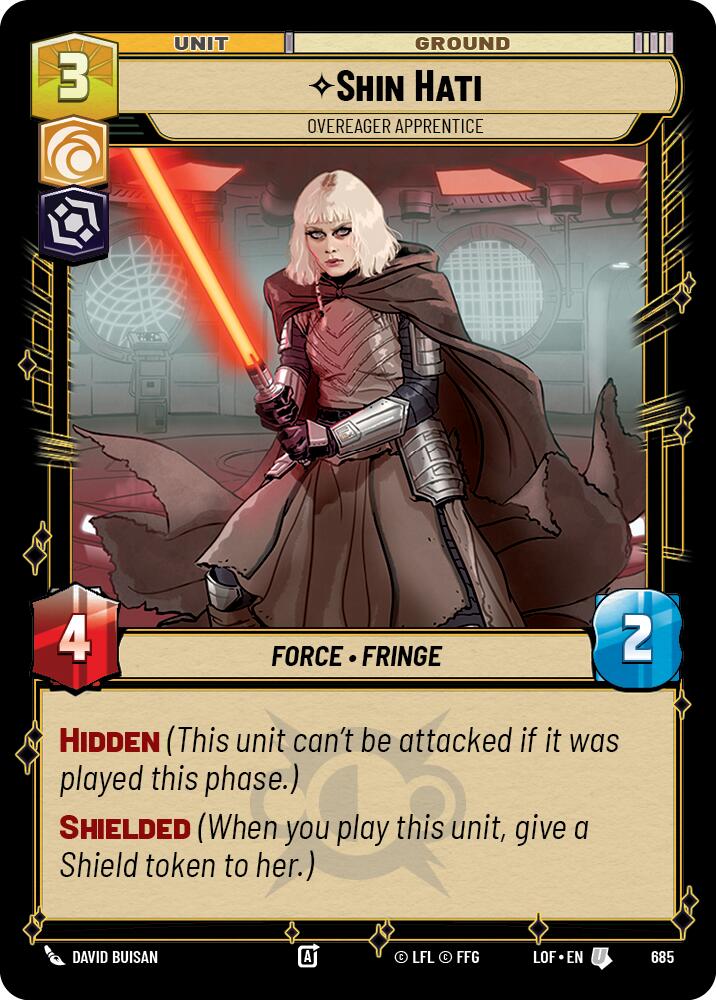 Shin Hati - Overeager Apprentice (685) (Foil) (685) [Legends of the Force] | Cards and Coasters CA