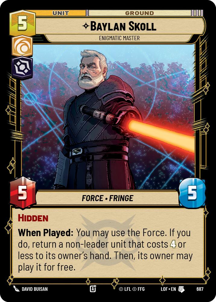 Baylan Skoll - Enigmatic Master (687) (Foil) (687) [Legends of the Force] | Cards and Coasters CA