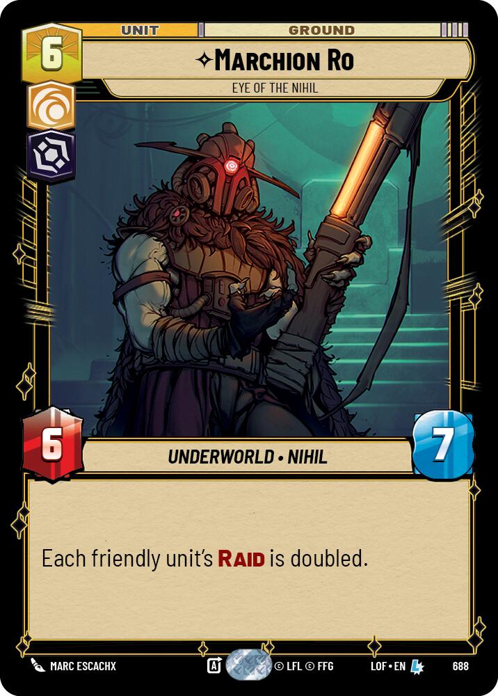 Marchion Ro - Eye of the Nihil (688) (Foil) (688) [Legends of the Force] | Cards and Coasters CA