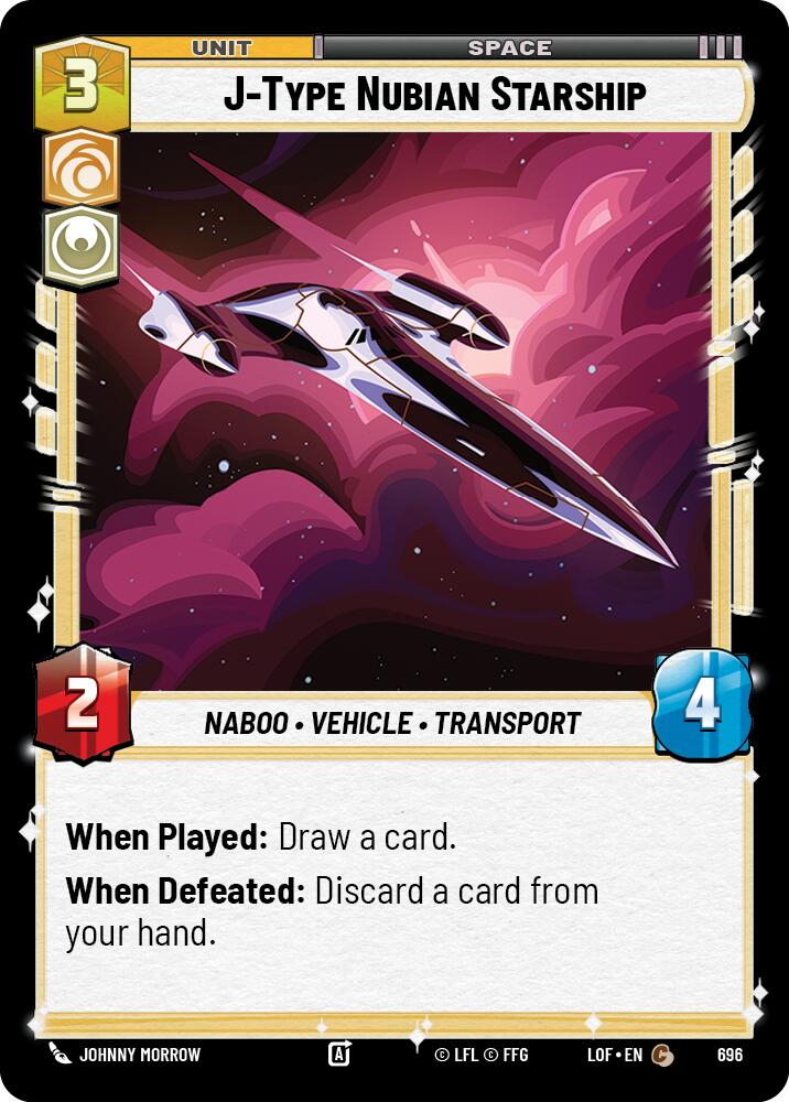 J-Type Nubian Starship (696) (Foil) (696) [Legends of the Force] | Cards and Coasters CA