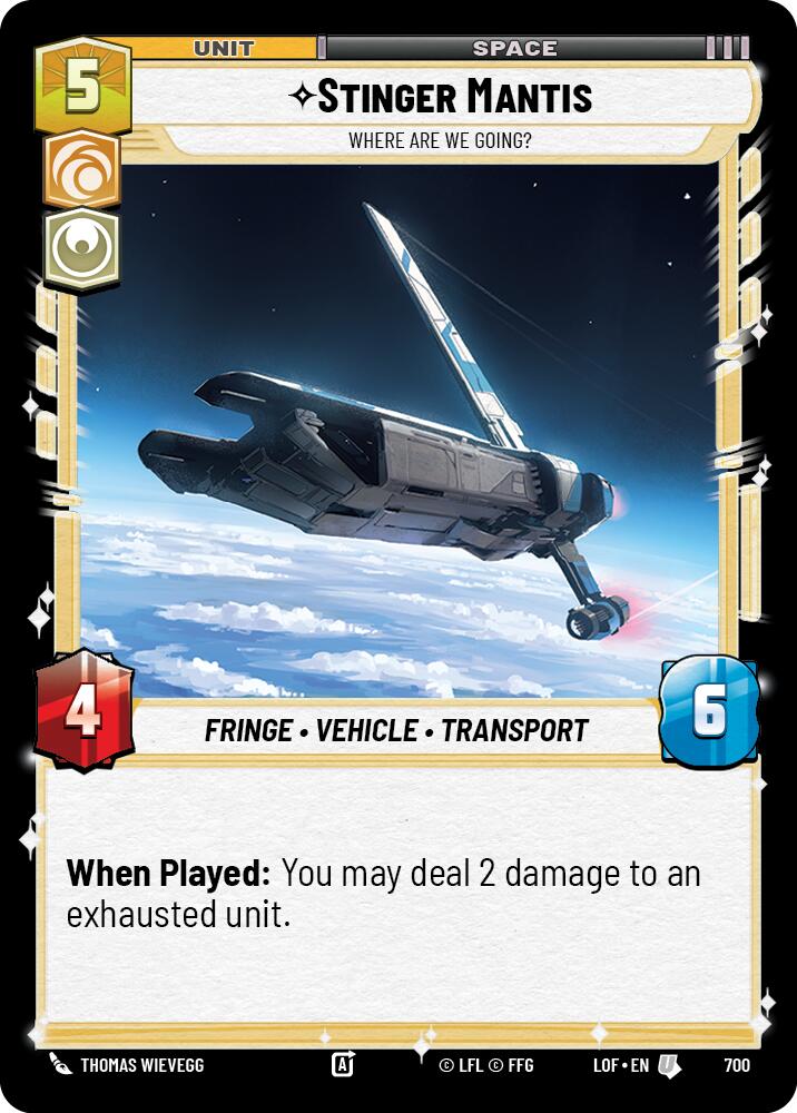 Stinger Mantis - Where Are We Going? (700) (Foil) (700) [Legends of the Force] | Cards and Coasters CA