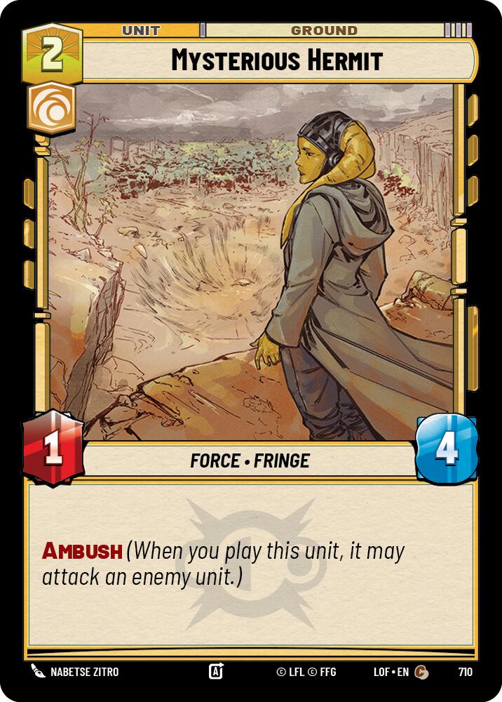 Mysterious Hermit (710) (Foil) (710) [Legends of the Force] | Cards and Coasters CA