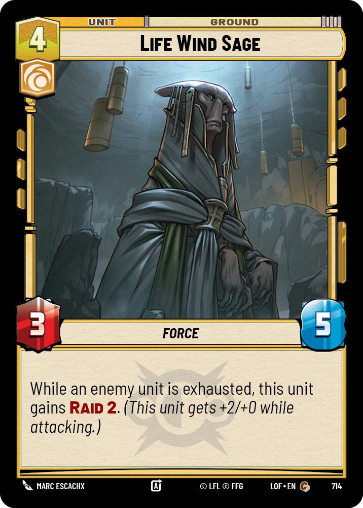 Life Wind Sage (714) (Foil) (714) [Legends of the Force] | Cards and Coasters CA