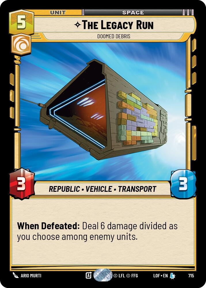 The Legacy Run - Doomed Debris (715) (Foil) (715) [Legends of the Force] | Cards and Coasters CA